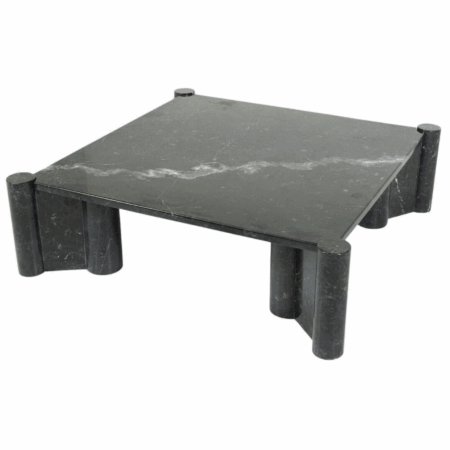 Black Carrara Marble Jumbo Coffee Table by Gae Aulenti for Knoll Inc, 1960s