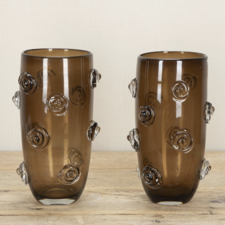 Pair of contemporary murano glass vases