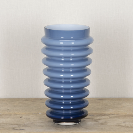Contemporary Italian Venetian blue glass vase