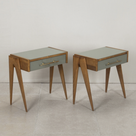 Contemporary Italian bedside tables in Mid Century style