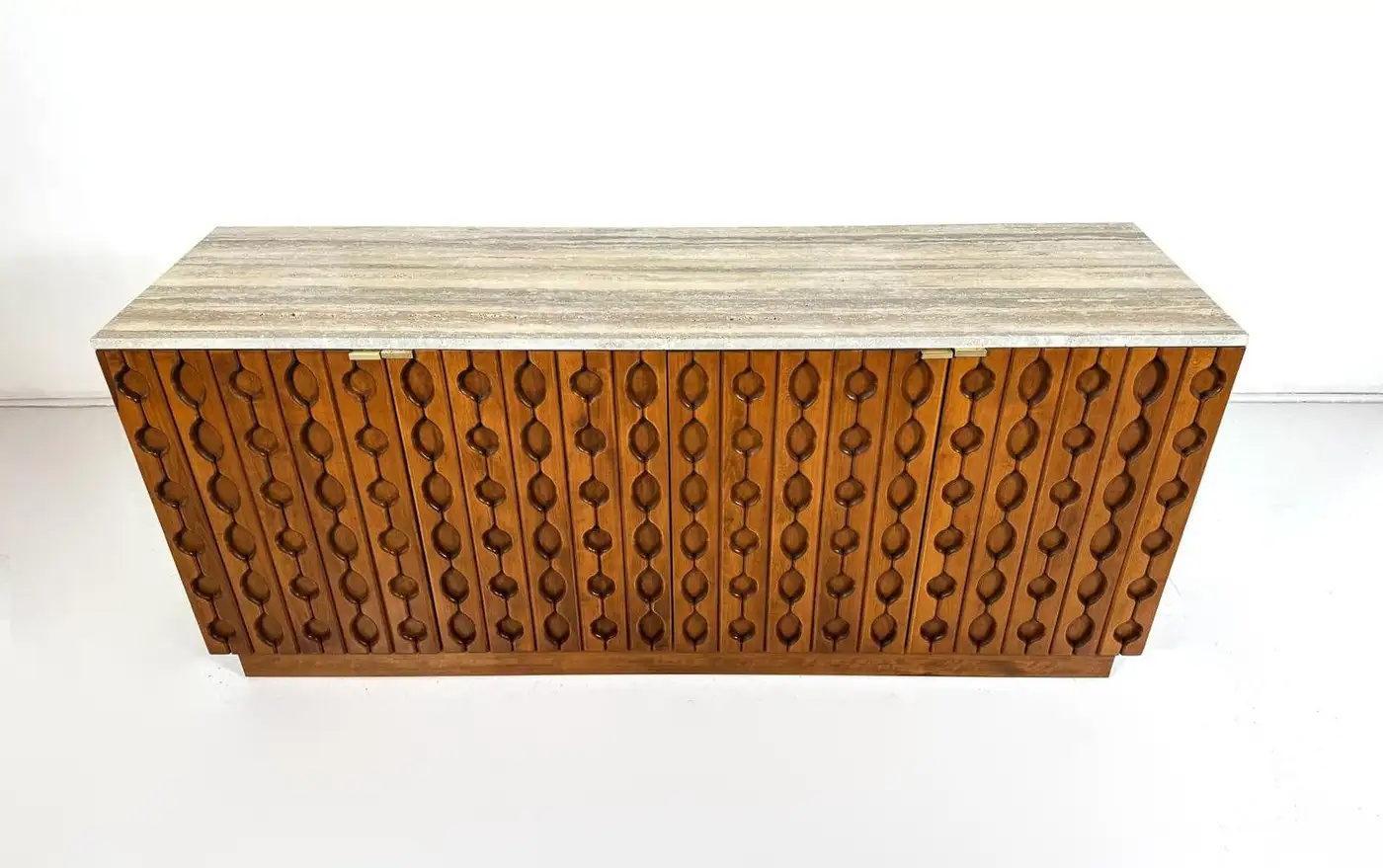 Contemporary Sideboard, Wood and Travertine, Italy - Image 6