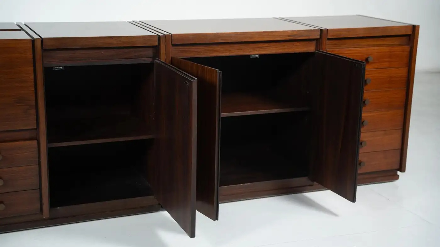 Mid-Century Modern Wooden Sideboard, Tecno Borsani, Italy, 1960s - Image 4