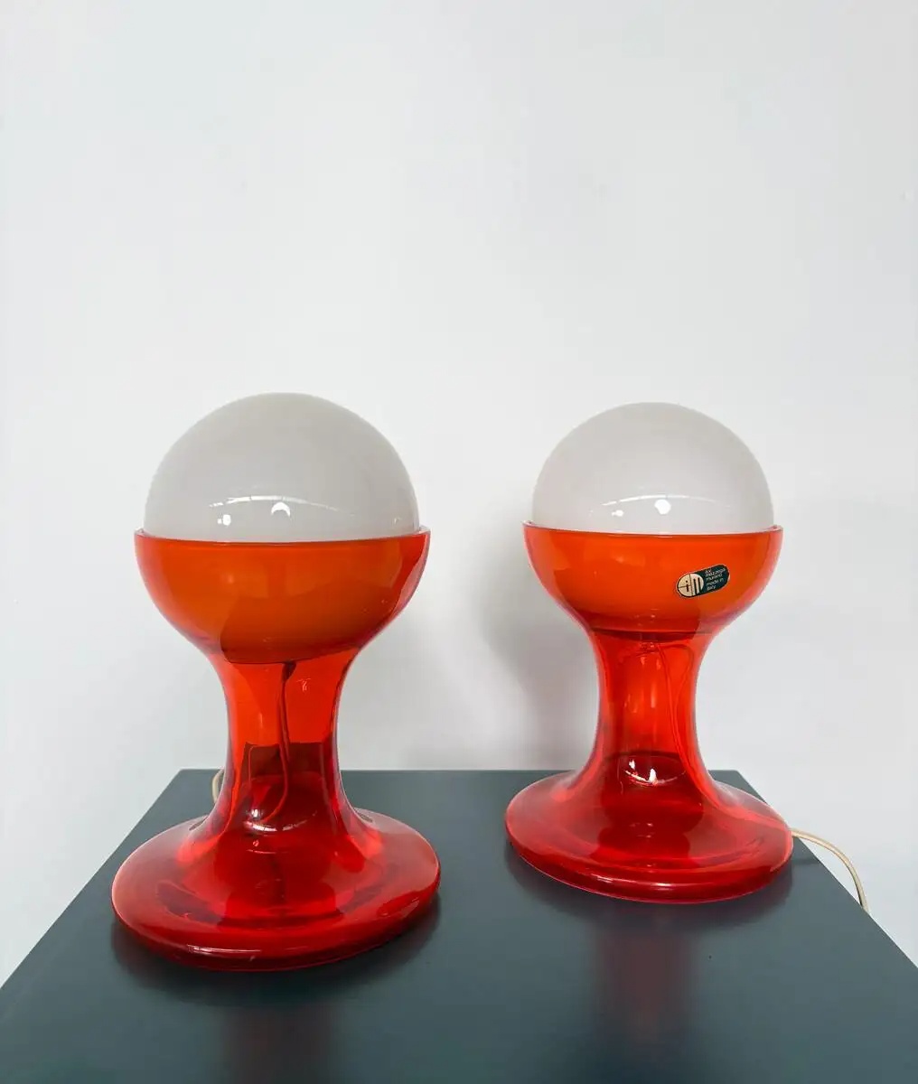 Pair of LT216 Table Lamps by Carlo Nason for Mazzega, 1960s - Image 5