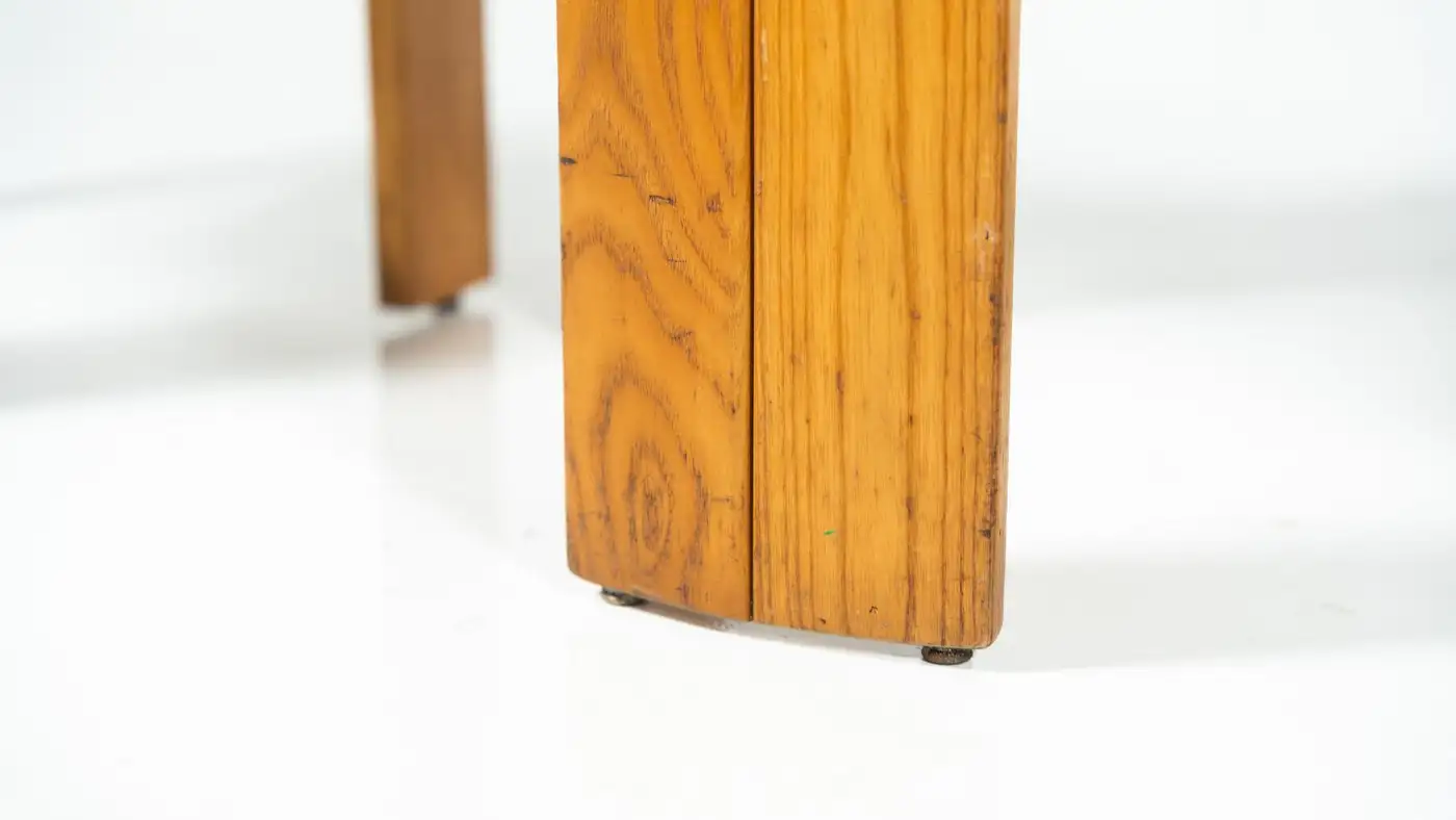 Set of 4 Armchairs, Wood and Fabric, Italy, 1970s - Image 7