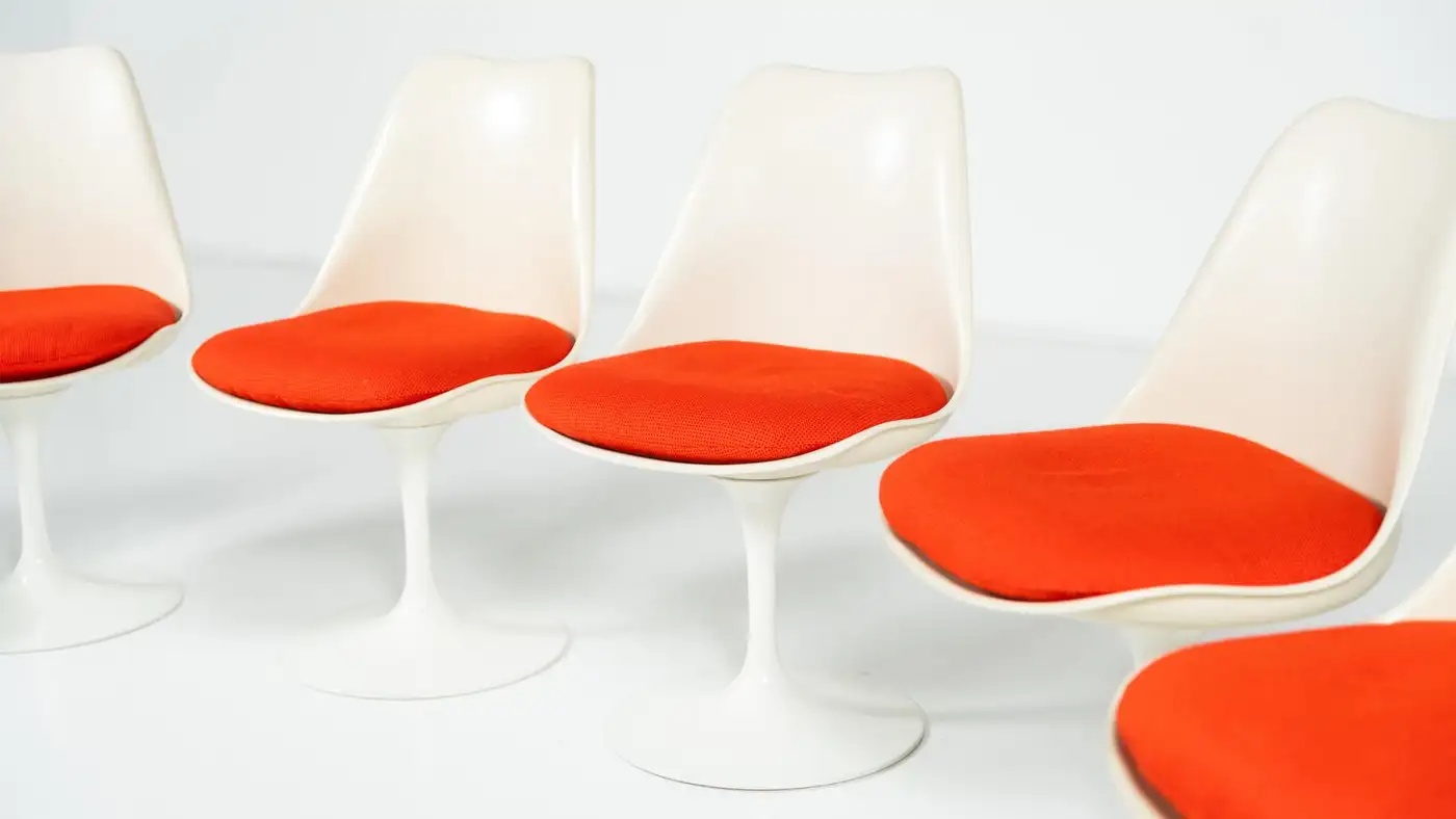 Set of 6 Tulip Chairs by Eero Saarinen For Knoll, 1960s - Image 8