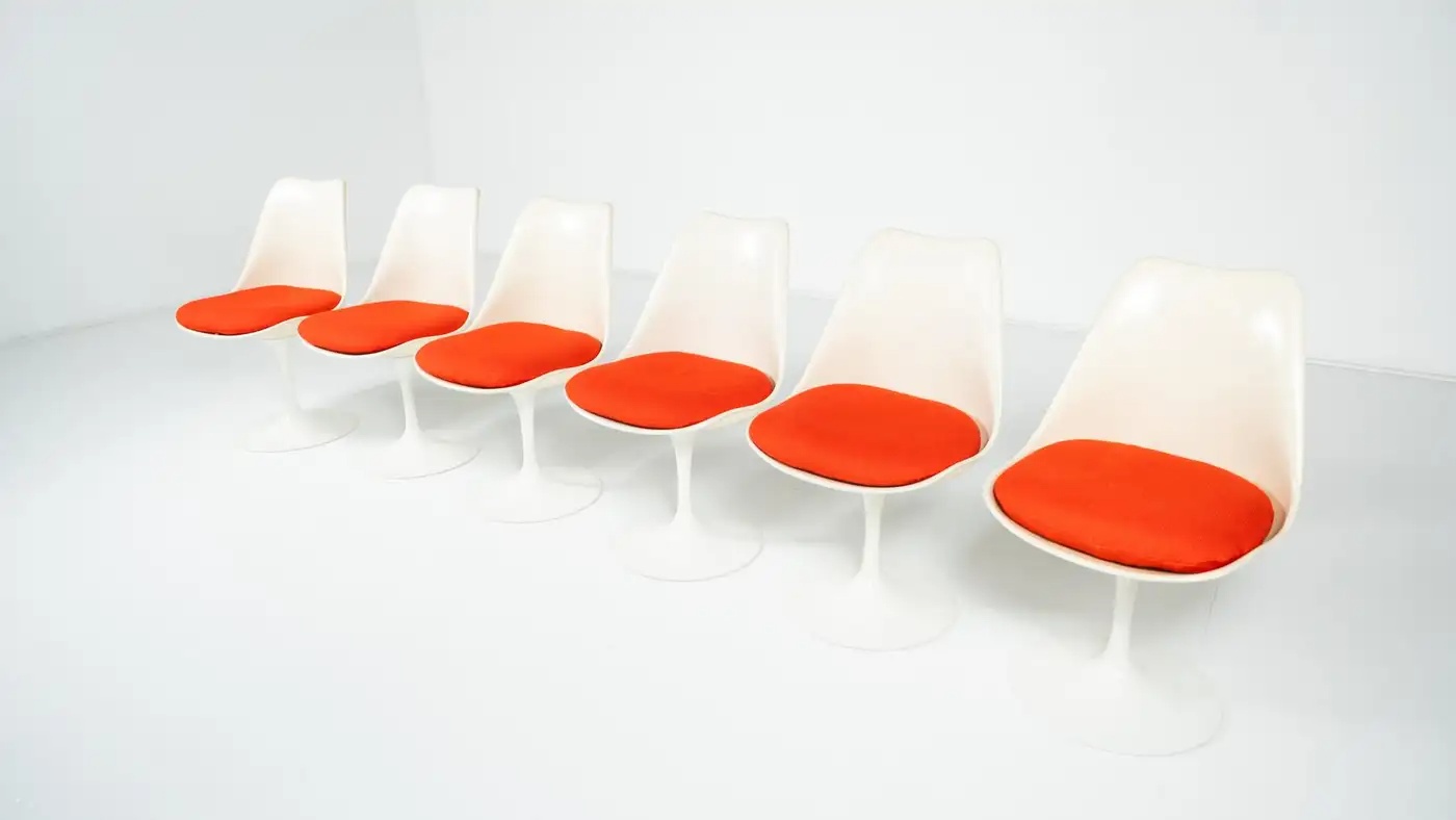 Set of 6 Tulip Chairs by Eero Saarinen For Knoll, 1960s - Image 7