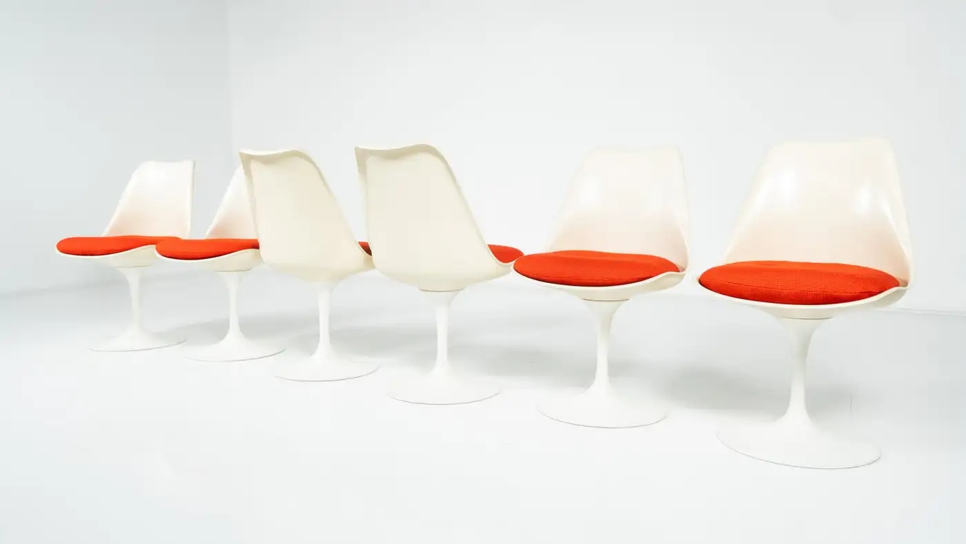 Set of 6 Tulip Chairs by Eero Saarinen For Knoll, 1960s - Image 5