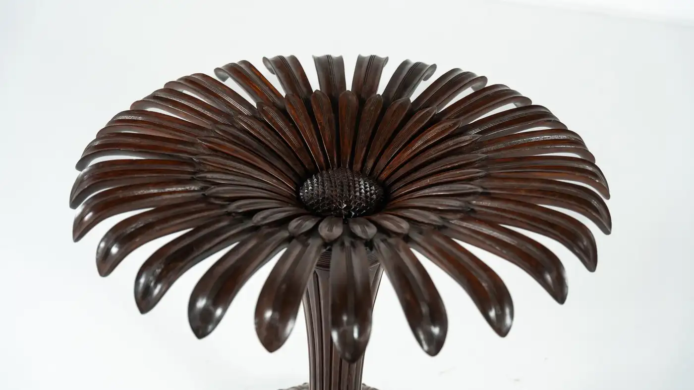 Sunflower Dining Table, Wood and Glass, Italy, 1960s - Image 7