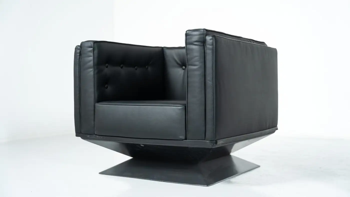 Mid-Century Modern Pair of Armchairs by Luigi Pellegrin for MIM Roma, Italy - Image 2