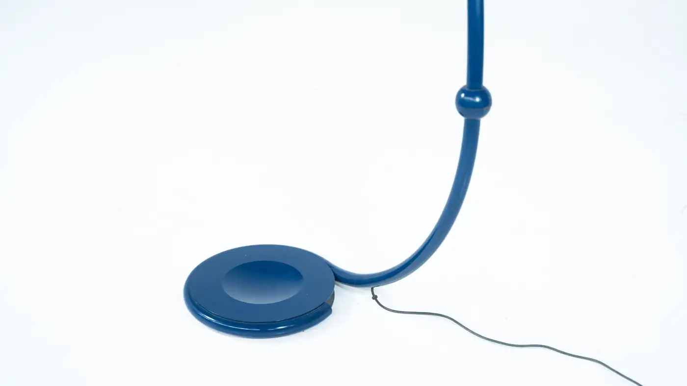 Blue Floorlamp Serpente by Elio Martinelli for Martinelli Luce, 1960s - Image 3