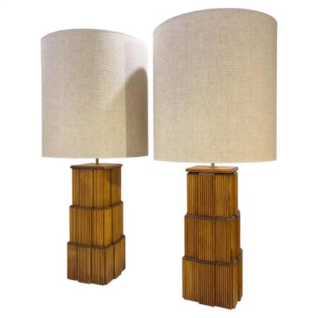 Pair of Contemporary Large Table Lamps
