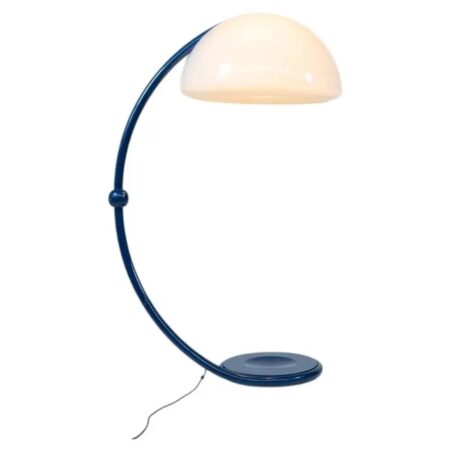 Blue Floorlamp Serpente by Elio Martinelli for Martinelli Luce, 1960s