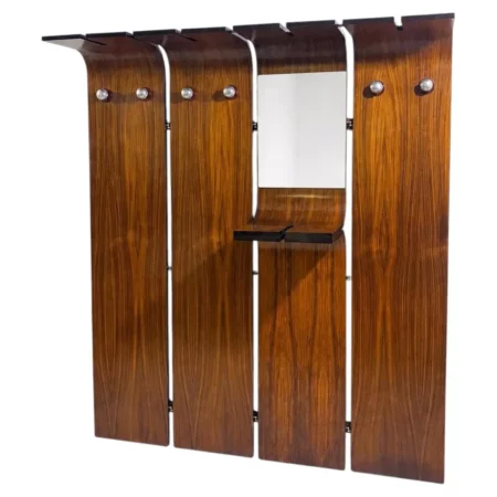 Large Coat Hanger with Mirror and Console, Italy, 1960s