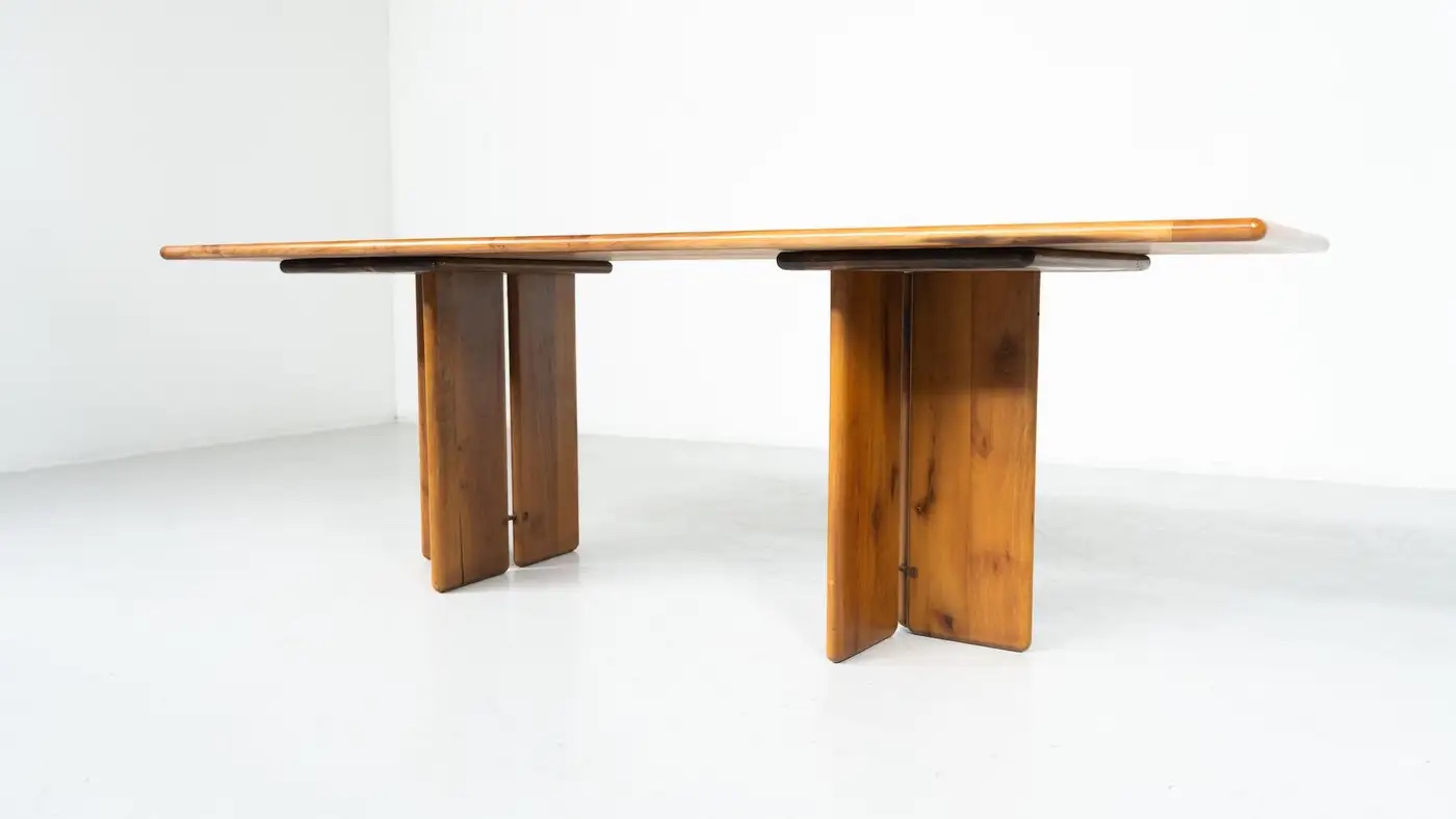 Mid-Century Modern Wooden Dining Table by Ammannati & Vitelli, 1960s - Image 2