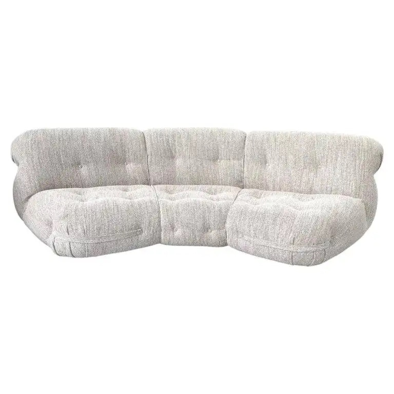 Modular Seating Set, Beige Upholstery, Italy - Image 3