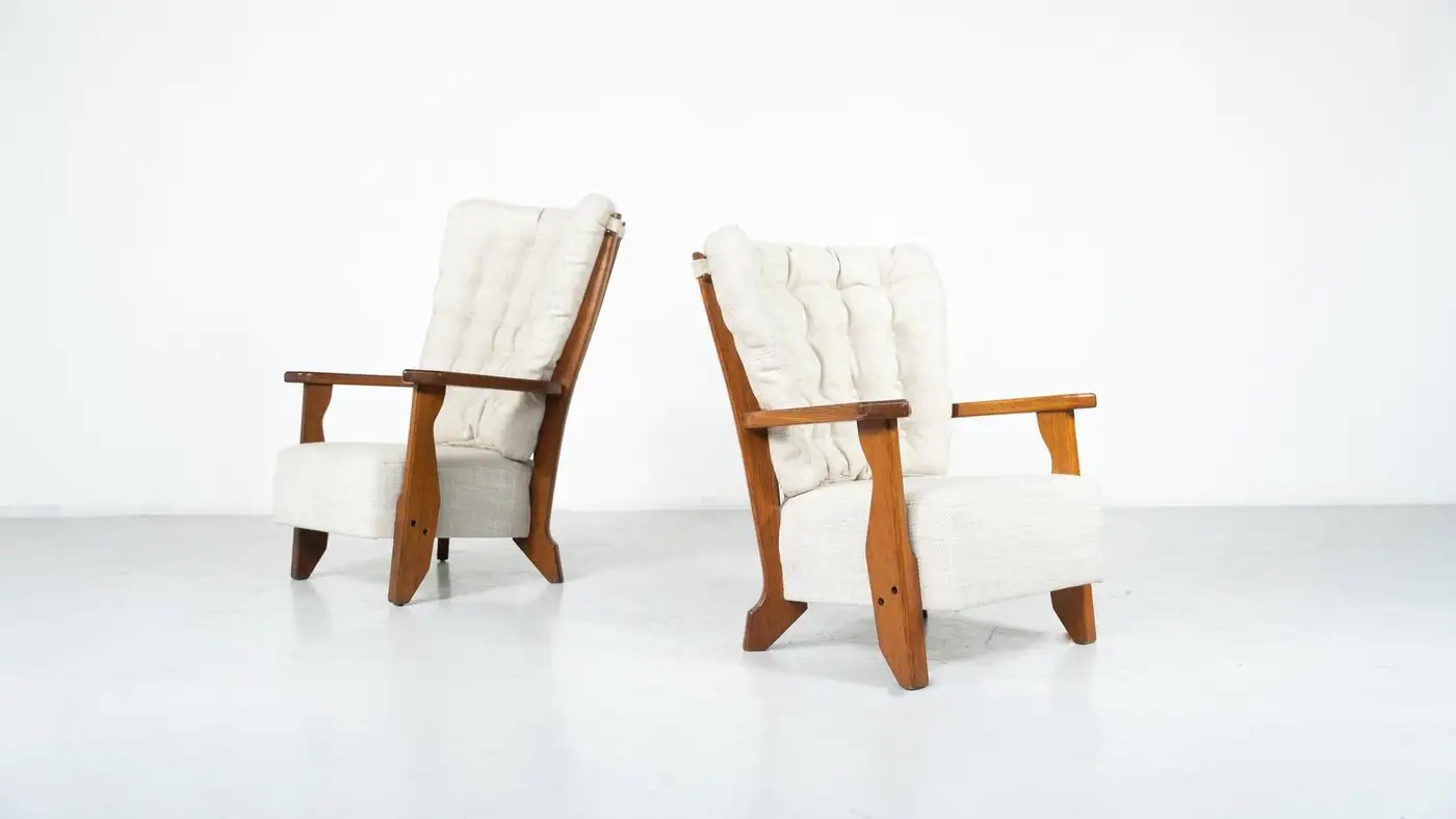 Pair of Armchairs Monsieur/ Madame by Guillerme and Chambron for Votre Maison - Image 2
