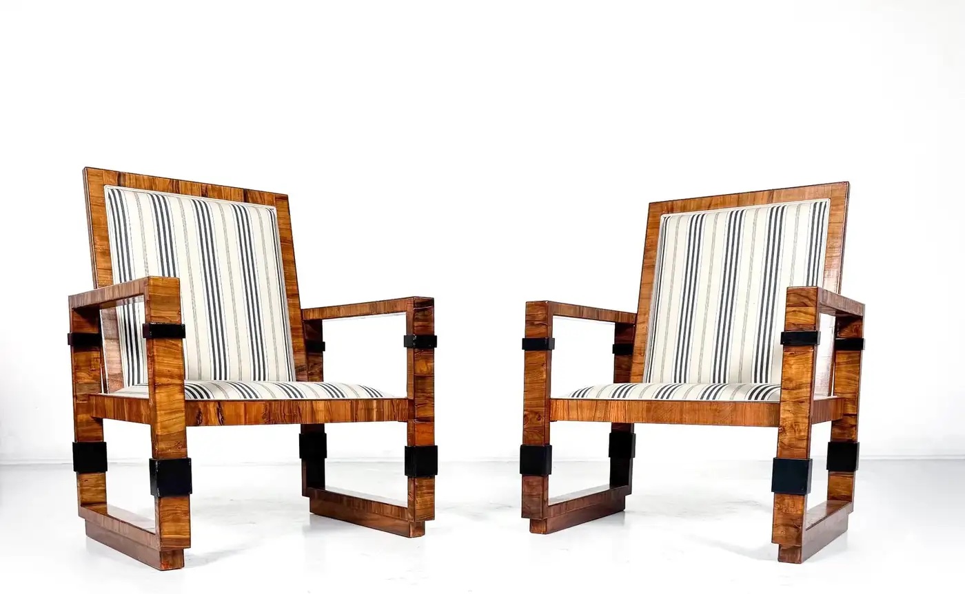 Pair of Art Deco Armchairs - Image 3