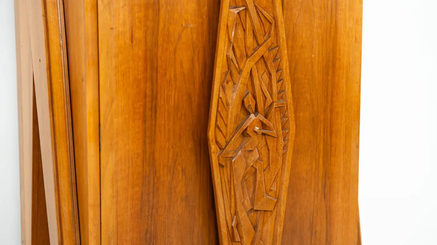 Mid-Century Pair of Italian Wall Units, Walnut, 1970s - Image 6