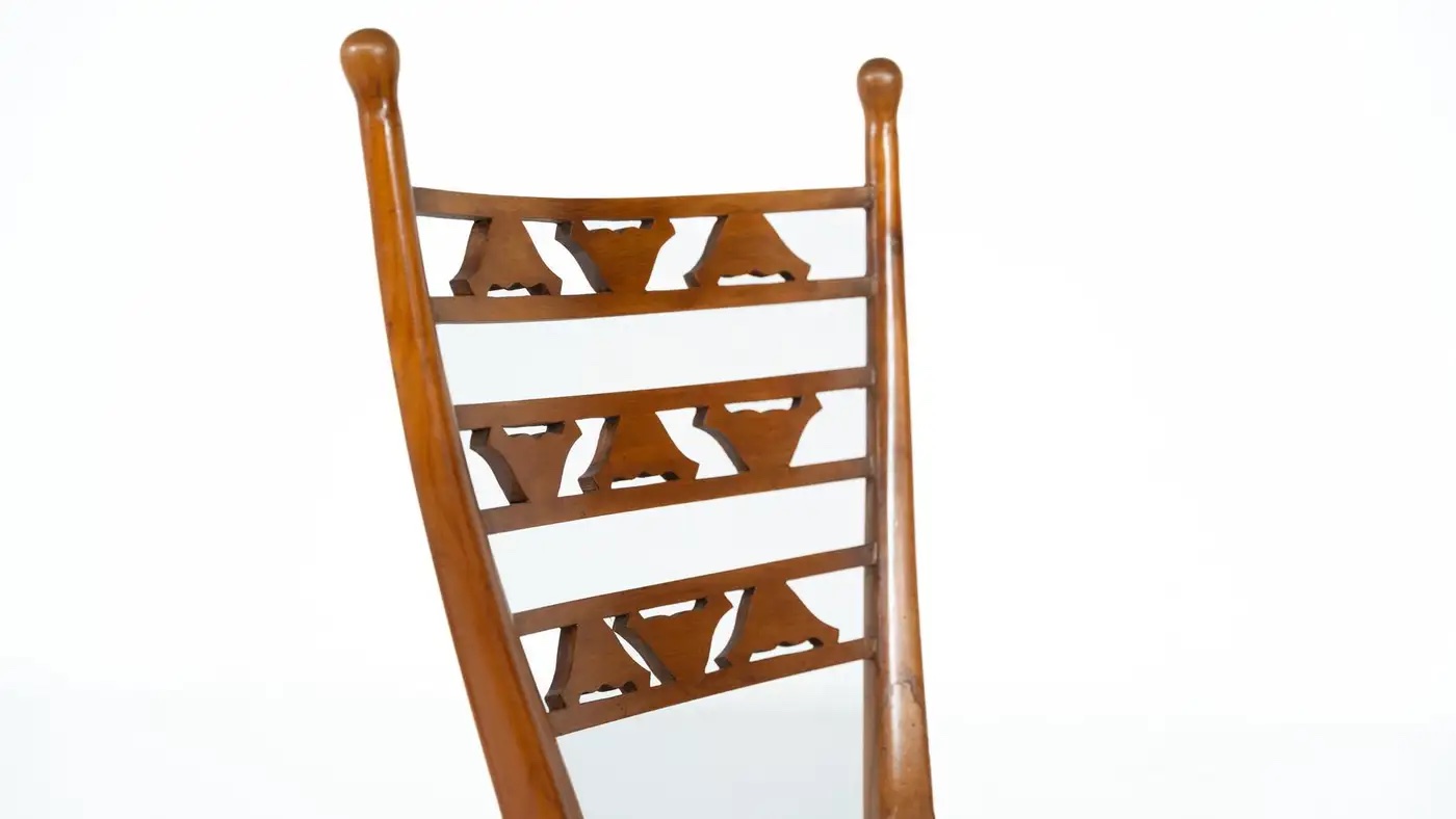 Set of 6 Chairs, Cherry Wood, Italy, 1940s - Image 5