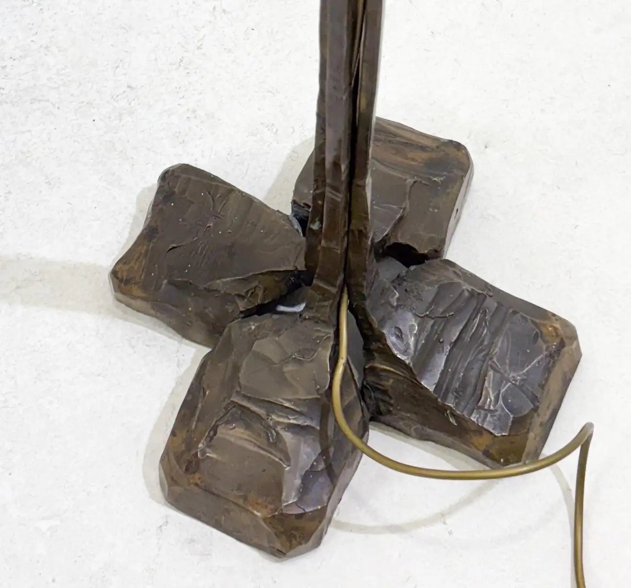 Bronze Floor Lamp attributed to Lothar Klute, 1970s - Image 4