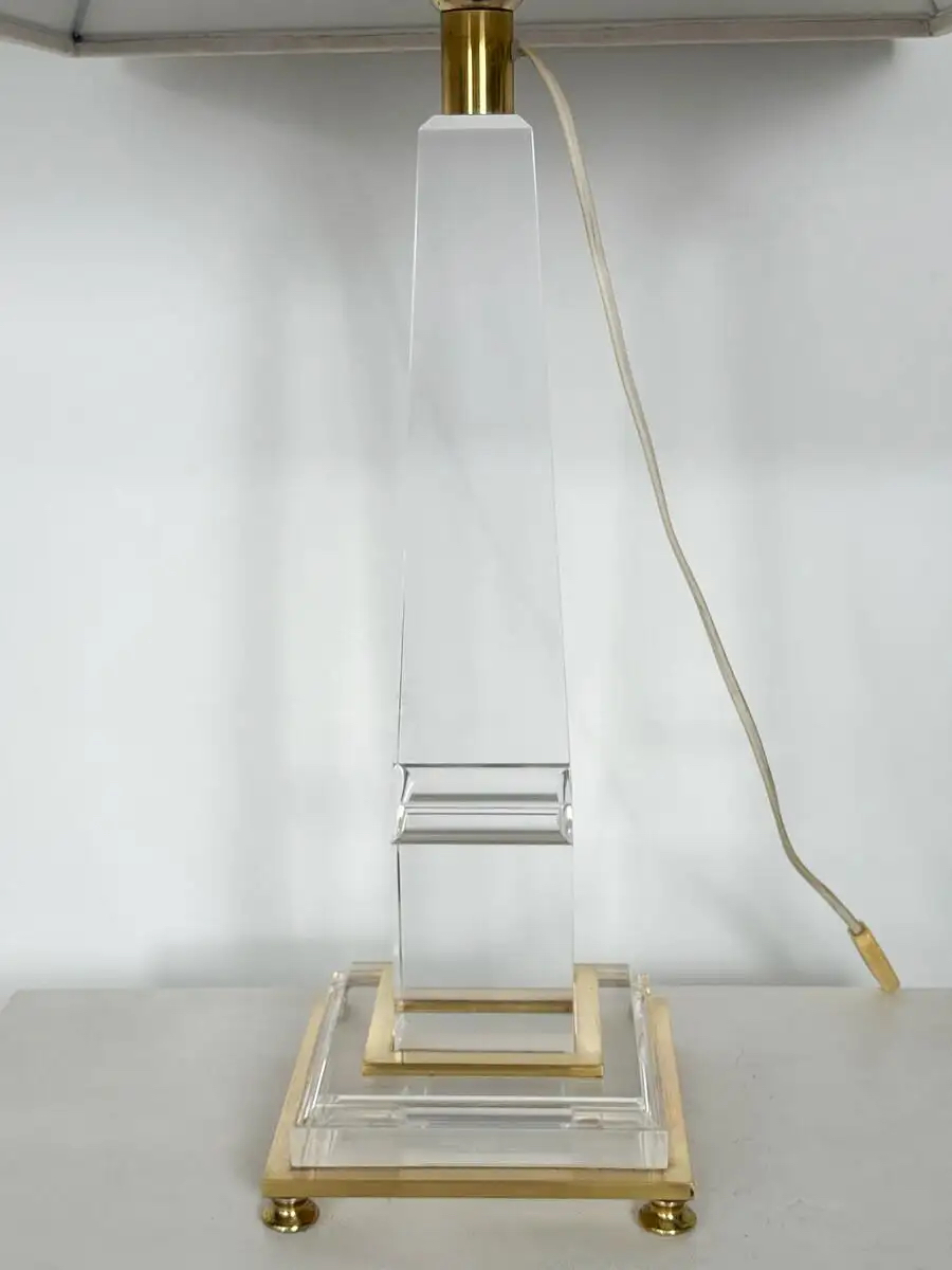 Lucite and Brass Desk Lamp by Sandro Petti, 1970s - Image 2