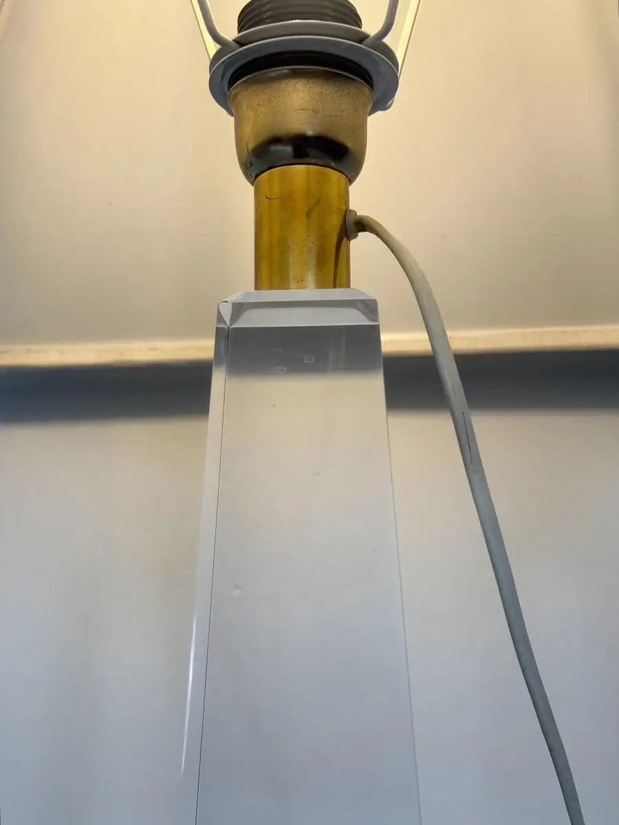 Lucite and Brass Desk Lamp by Sandro Petti, 1970s - Image 3