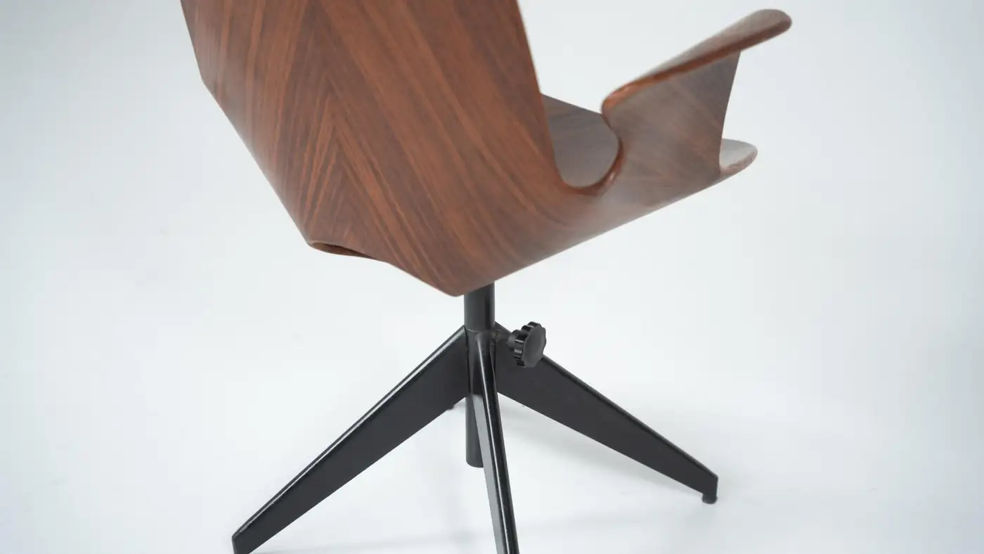 Medea Swivel Desk Chair by Vittorio Nobili for Fratelli Tagliablue, Italy, 1950s - Image 7