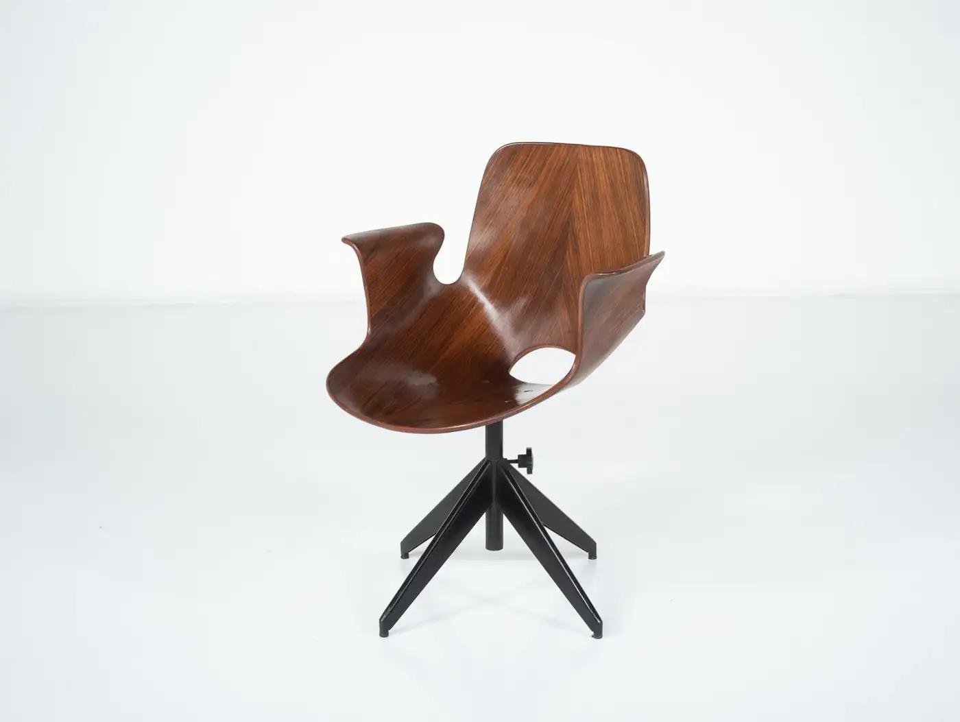 Medea Swivel Desk Chair by Vittorio Nobili for Fratelli Tagliablue, Italy, 1950s - Image 8