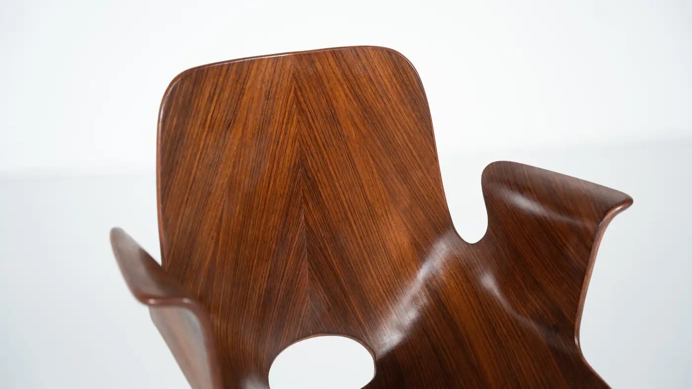 Medea Swivel Desk Chair by Vittorio Nobili for Fratelli Tagliablue, Italy, 1950s - Image 5