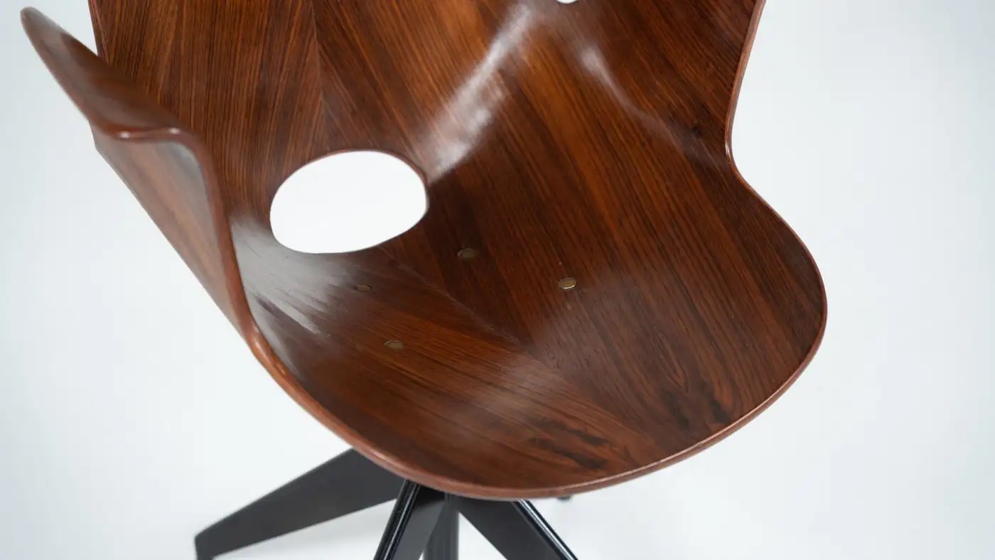 Medea Swivel Desk Chair by Vittorio Nobili for Fratelli Tagliablue, Italy, 1950s - Image 6