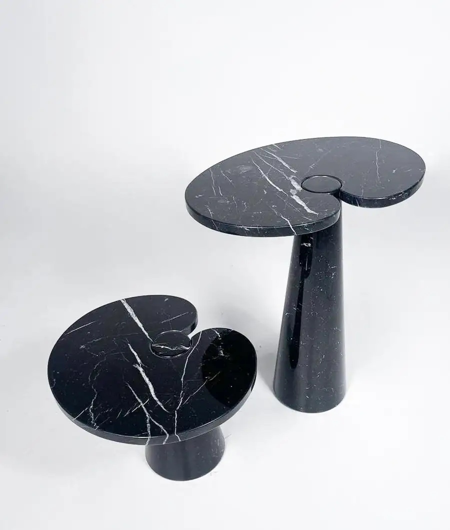 Mid-Century Modern Pair of Side Tables model ''Eros'' by Angelo Mangiarotti - Image 2