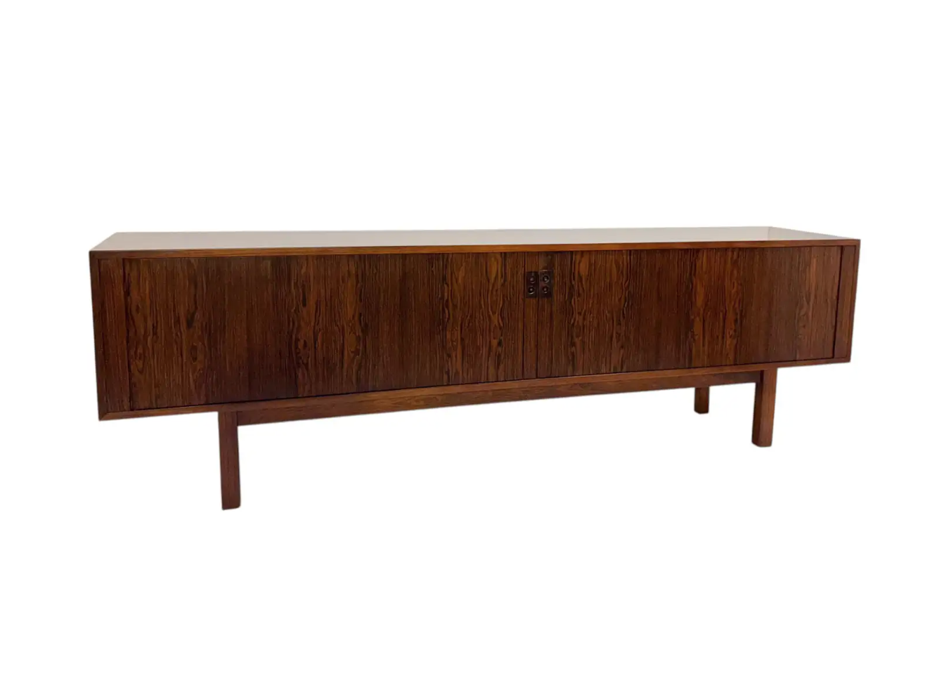 Mid-Century Modern Low Sideboard With Sliding Doors, Italy, 1960s