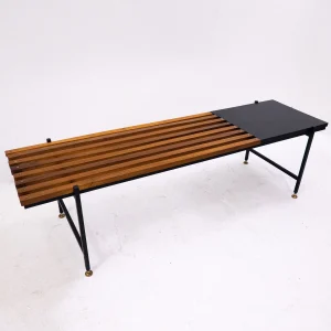 Mid Century Modern Slatted Bench