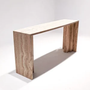 1970's  Travertine Console Table