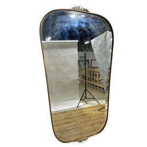 Mid Century Modern Italian Brass Mirror