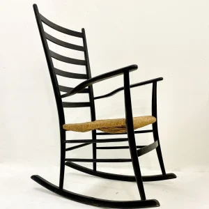 Italian Mid Century Wooden Rocking Chair