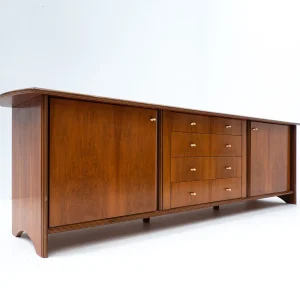 Mid Century Modern Wooden Sideboard with Drawers