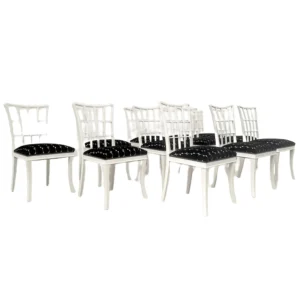 Set of 12 Italian Art Deco Style Dining Chairs