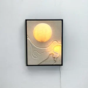 Decorative Wood & Fiberglass Wall Panel Light