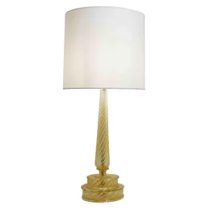 Mid Century Modern Murano Glass Table Lamp by Barovier & Toso