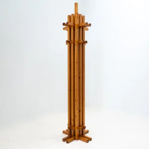 Mid Century Modern Wooden Totem Coat Rack