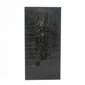 Mid Century Modern Aluminium Wall Panel in Black
