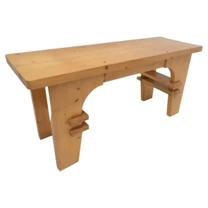 Mid Century Modern Italian Console Table in Pine