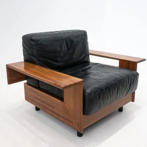 Mid Century Modern Armchair in the Style of Tobia Scarpa