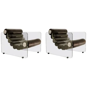 Pair of "Hyaline" Armchairs by Fabio Lenci