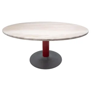 Mid Century Modern Italian Travertine Dining Table