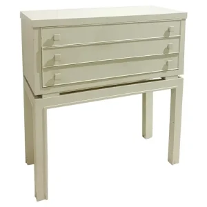 Mid Century Modern White Chest of Drawers by Emiel Veranneman