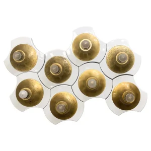 Mid Century Modern Wall Sconce in Wood & Brass