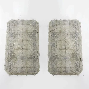 Pair of Mid Century Modern Murano Glass Wall Lights
