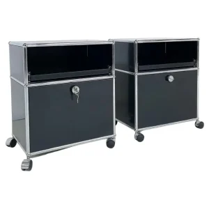 Pair of Small Mid Century Modern Cabinets by USM Haller